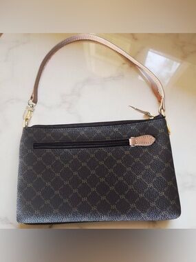 Rioni Moda Italia NEW Brown Monogram Leather Hand Bag/Wallet Vachetta Leather